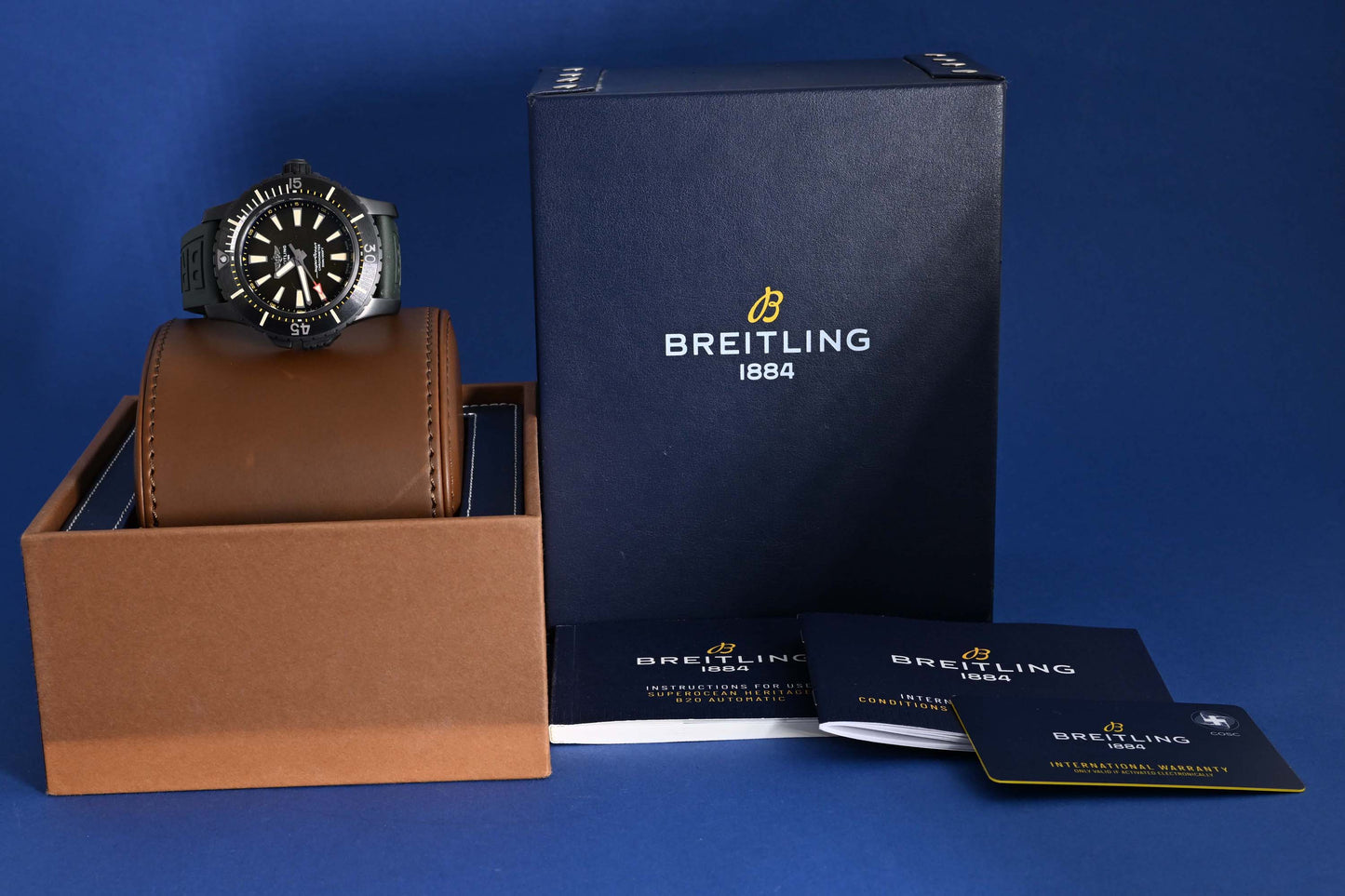 Breitling Superocean 48 Titanium - Black Green - Full Set
