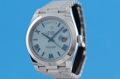 Rolex Day Date 40 Platinum 228206 - Full Set - LC100