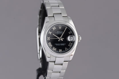 Rolex Datejust 31 - 178240 - Black Dial - Full Set