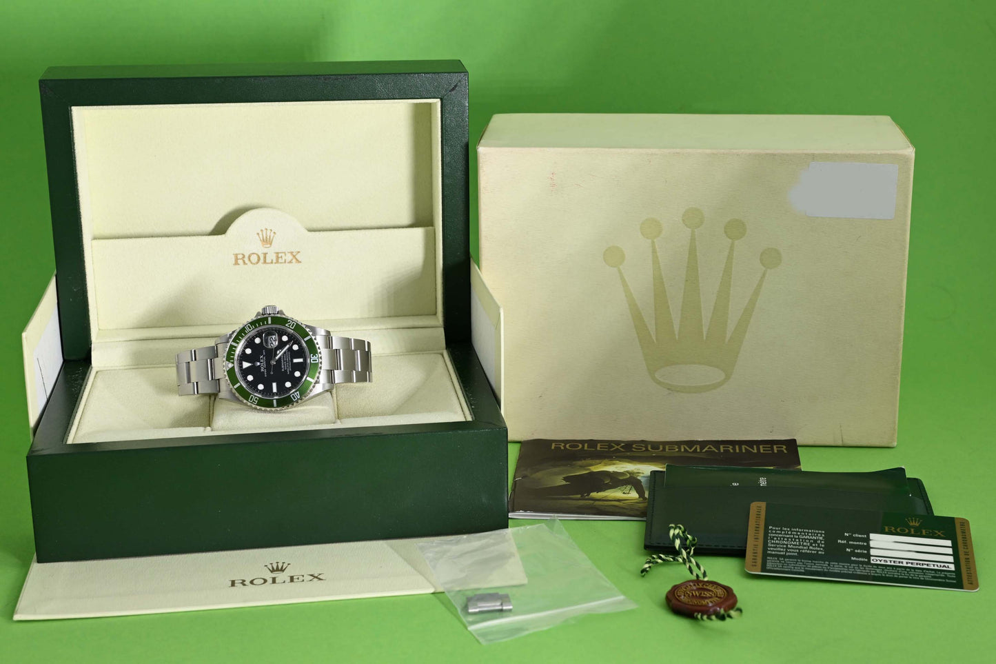 Rolex Submariner 16610LV - Full Set - Kermit - LC100