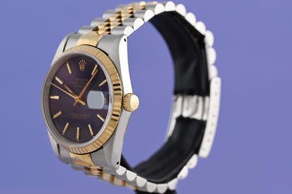 Rolex Oyster Perpetual Datejust 16233 - Full Set - Blue Dial