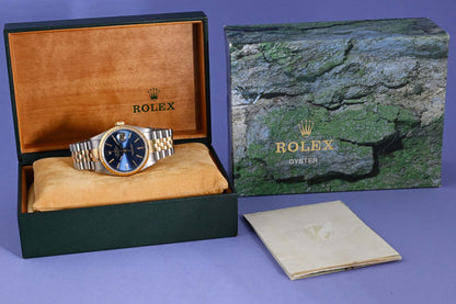 Rolex Oyster Perpetual Datejust 16233 - Full Set - Blue Dial