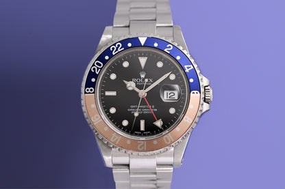 Rolex GMT Master II 16710 - Pepsi - Full Set - Faded Bezel