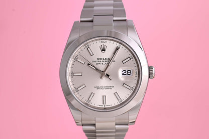 Rolex Datejust 41 - 126300 - Silver Dial - Full Set