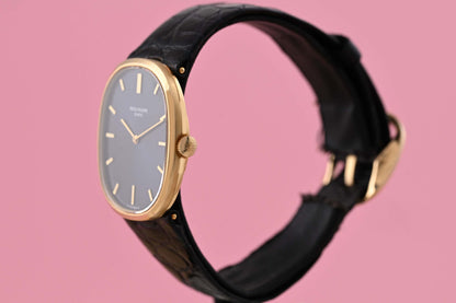 Patek Philippe Ellipse d'Or - Yellow Gold - 3748 - Blue Dial - Full Set - 1979
