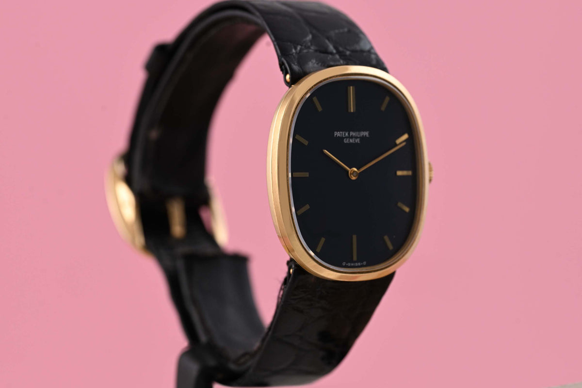 Patek Philippe Ellipse d'Or - Yellow Gold - 3748 - Blue Dial - Full Set - 1979