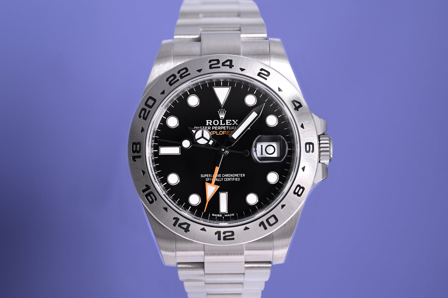 Rolex Explorer II 216570 - Full Set - Black Dial - LC 100