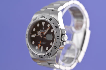 Rolex Explorer II 216570 - Full Set - Black Dial - LC 100