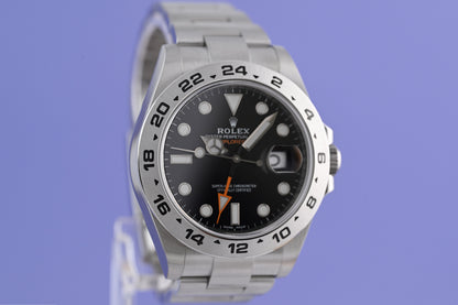Rolex Explorer II 216570 - Full Set - Black Dial - LC 100