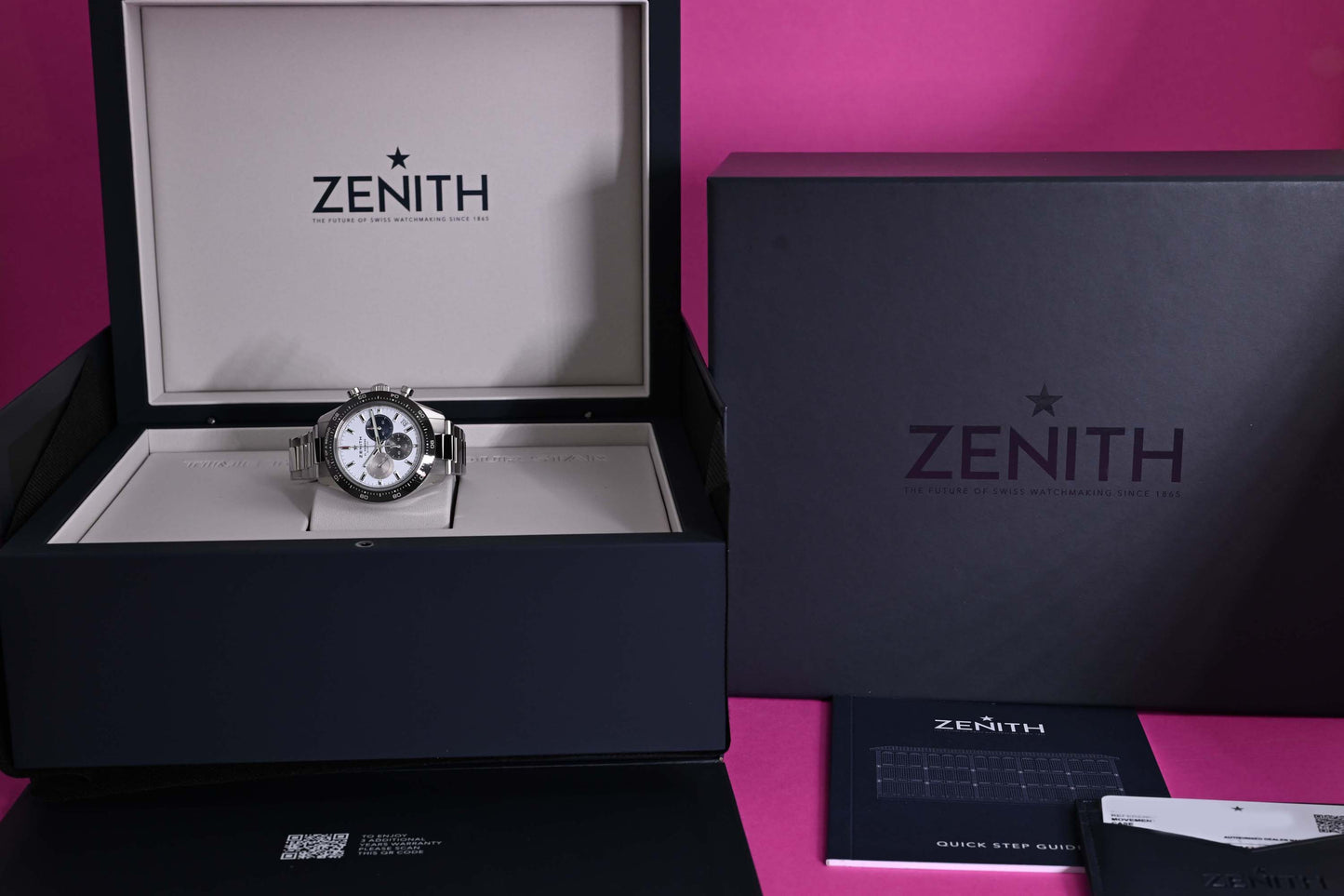 Zenith Chronomaster Sport Steel - Silver Dial - Full Set