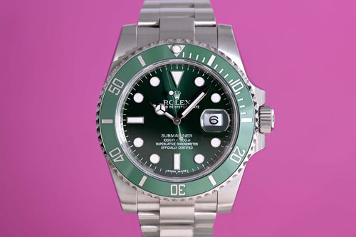 Rolex Submariner 116610LV - Full Set - Hulk