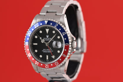 Rolex GMT Master 16700 Pepsi - Full Set - Swiss Only - LC100 -N.O.S