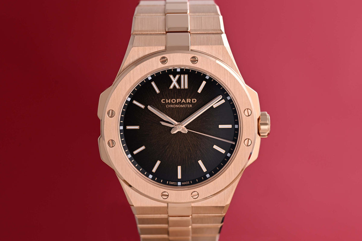 Chopard Alpine Eagle 41 XP CS Gold - Full Set - Shades of Wood Dial