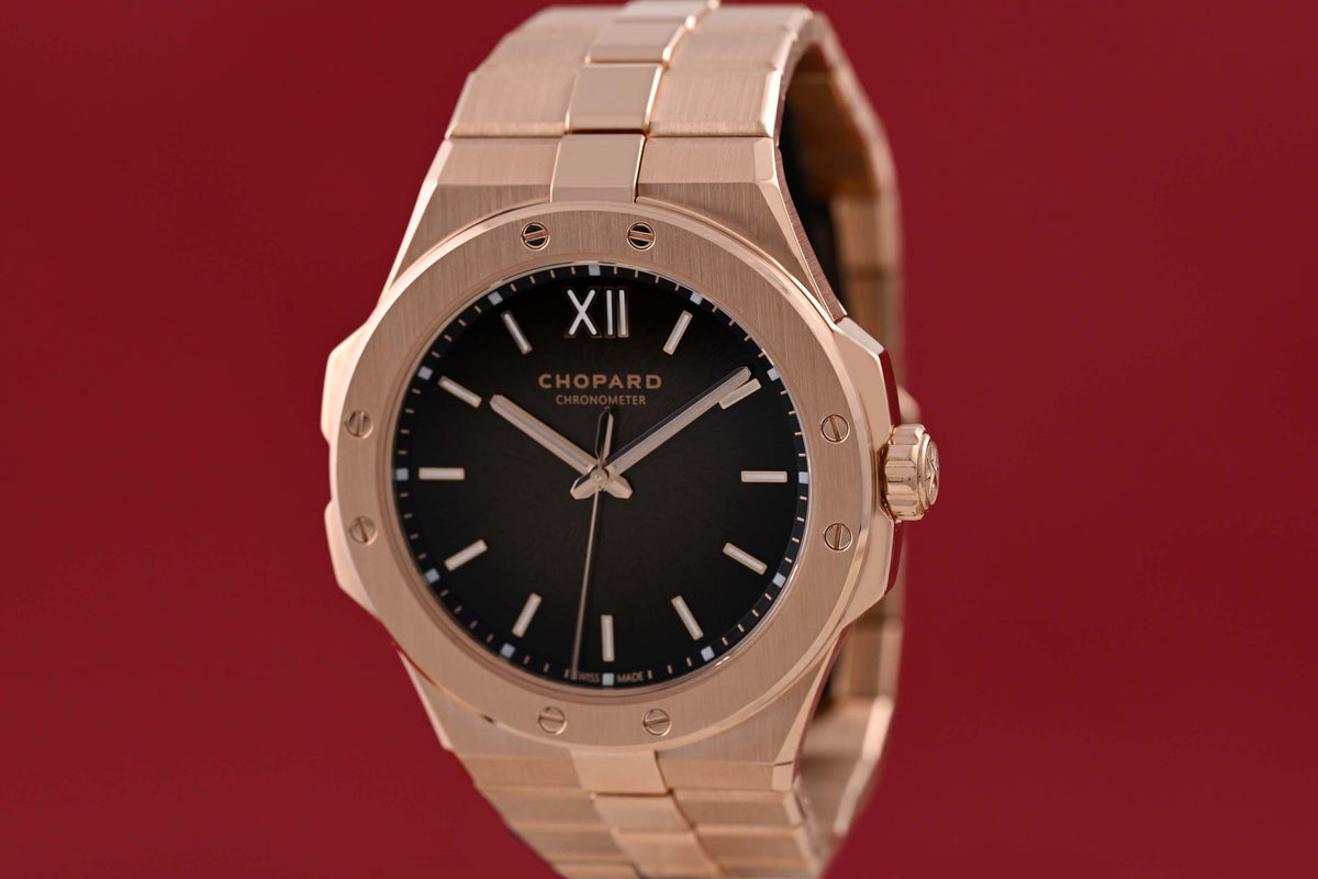 Chopard Alpine Eagle 41 XP CS Gold - Full Set - Shades of Wood Dial