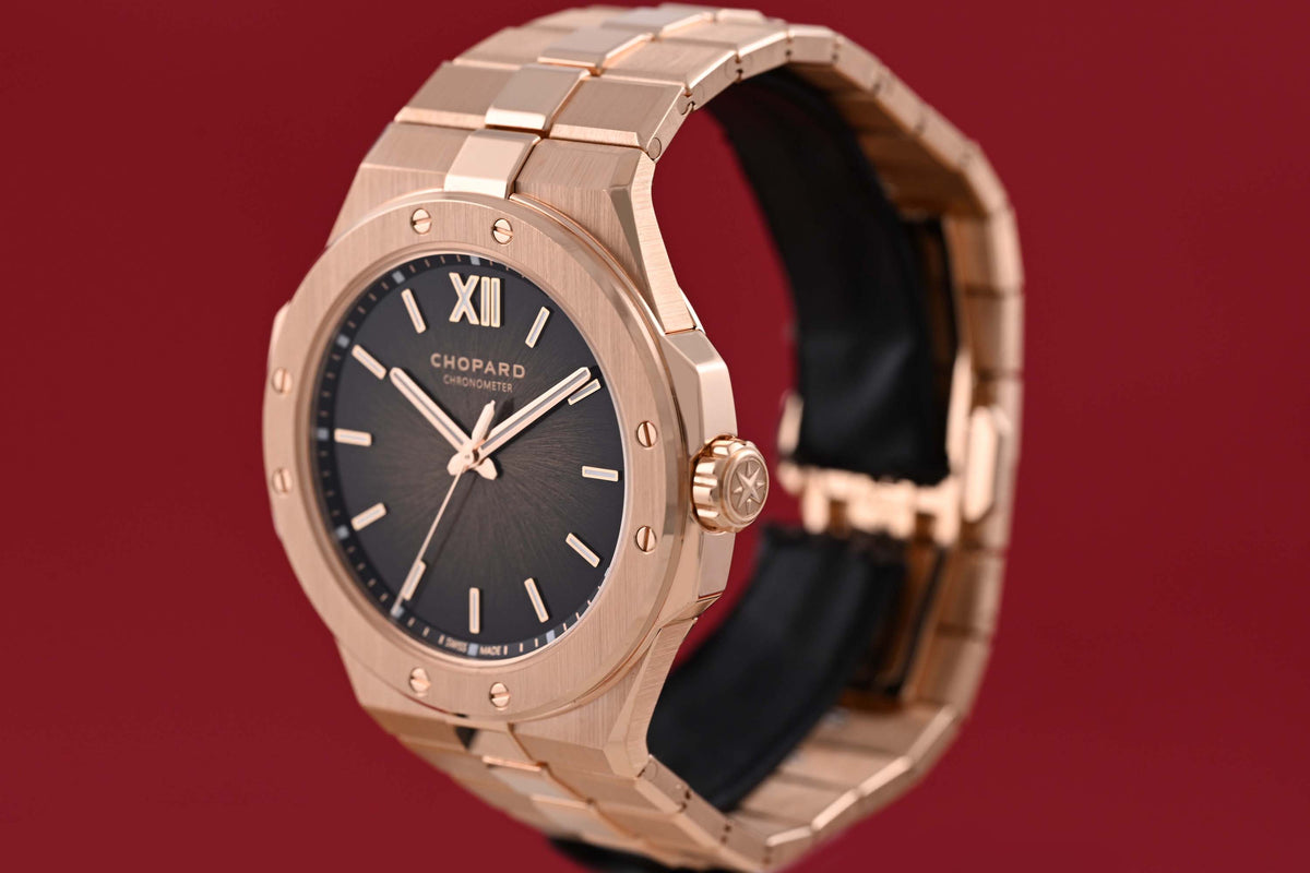Chopard Alpine Eagle 41 XP CS Gold - Full Set - Shades of Wood Dial