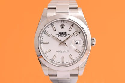 Rolex Datejust 41 - 126300 - White Dial - Full Set - LC100
