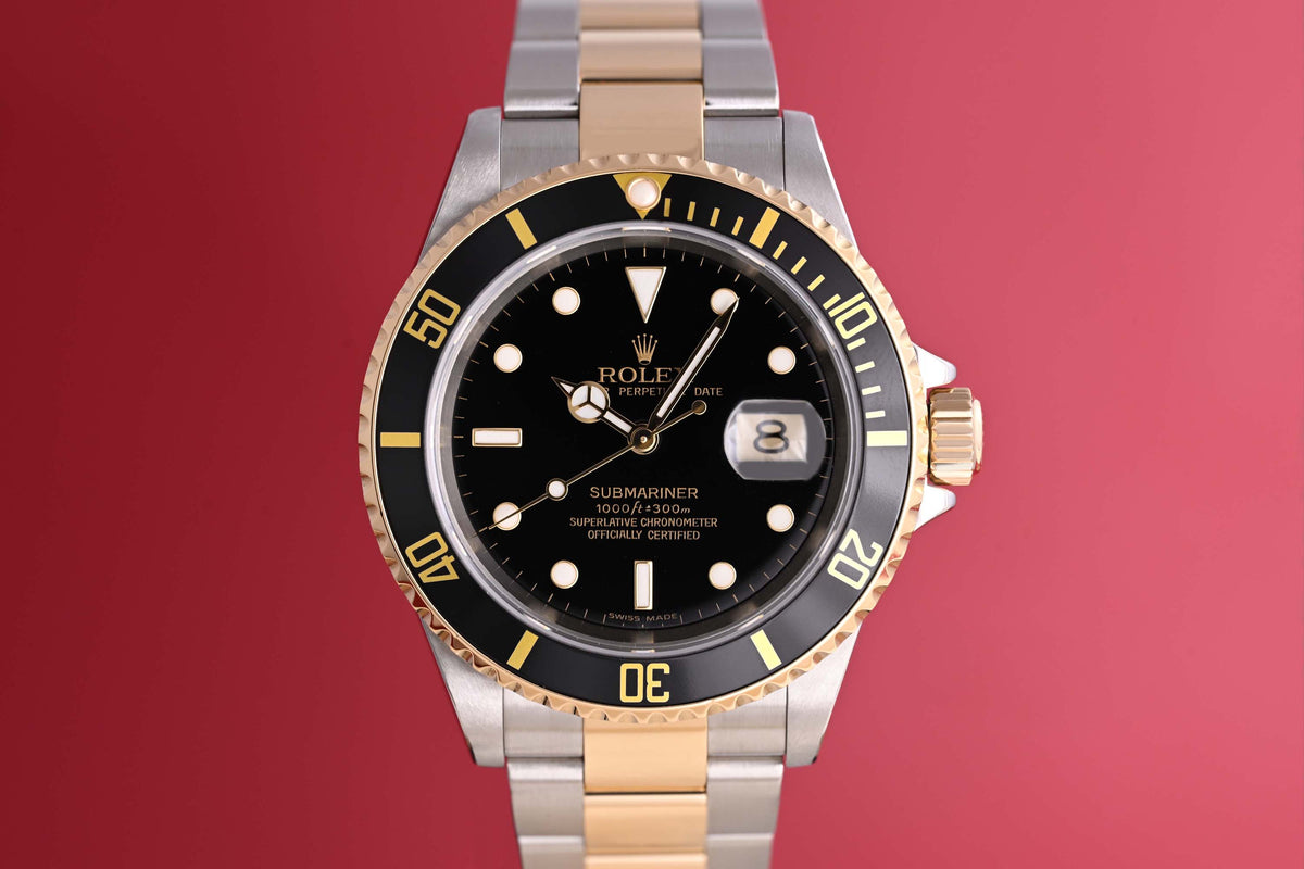 Rolex Submariner 16613 Stahl/Gold - Black Dial - Full Set - LC100 - Baujahr 2007