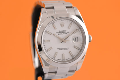 Rolex Datejust 41 - 126300 - White Dial - Full Set - LC100