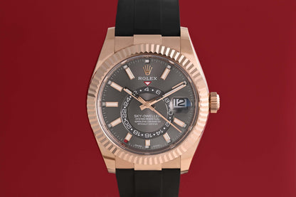 Rolex Sky-Dweller Rose Gold - Rhodium Dial - 326235 - Full Set - Like NEW