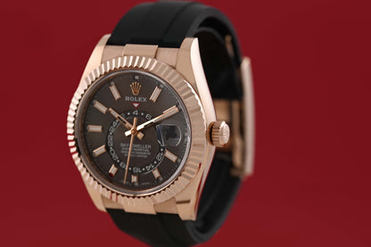 Rolex Sky-Dweller Rose Gold - Rhodium Dial - 326235 - Full Set - Like NEW