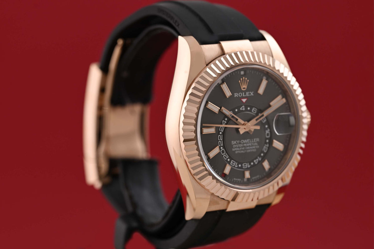 Rolex Sky-Dweller Rose Gold - Rhodium Dial - 326235 - Full Set - Like NEW