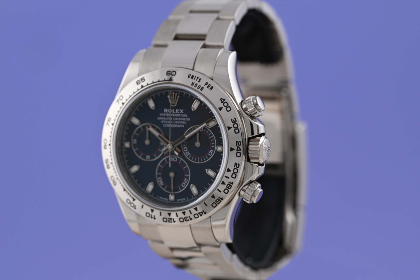 Rolex Daytona Weißgold 116509 - Blue Dial - Full Set