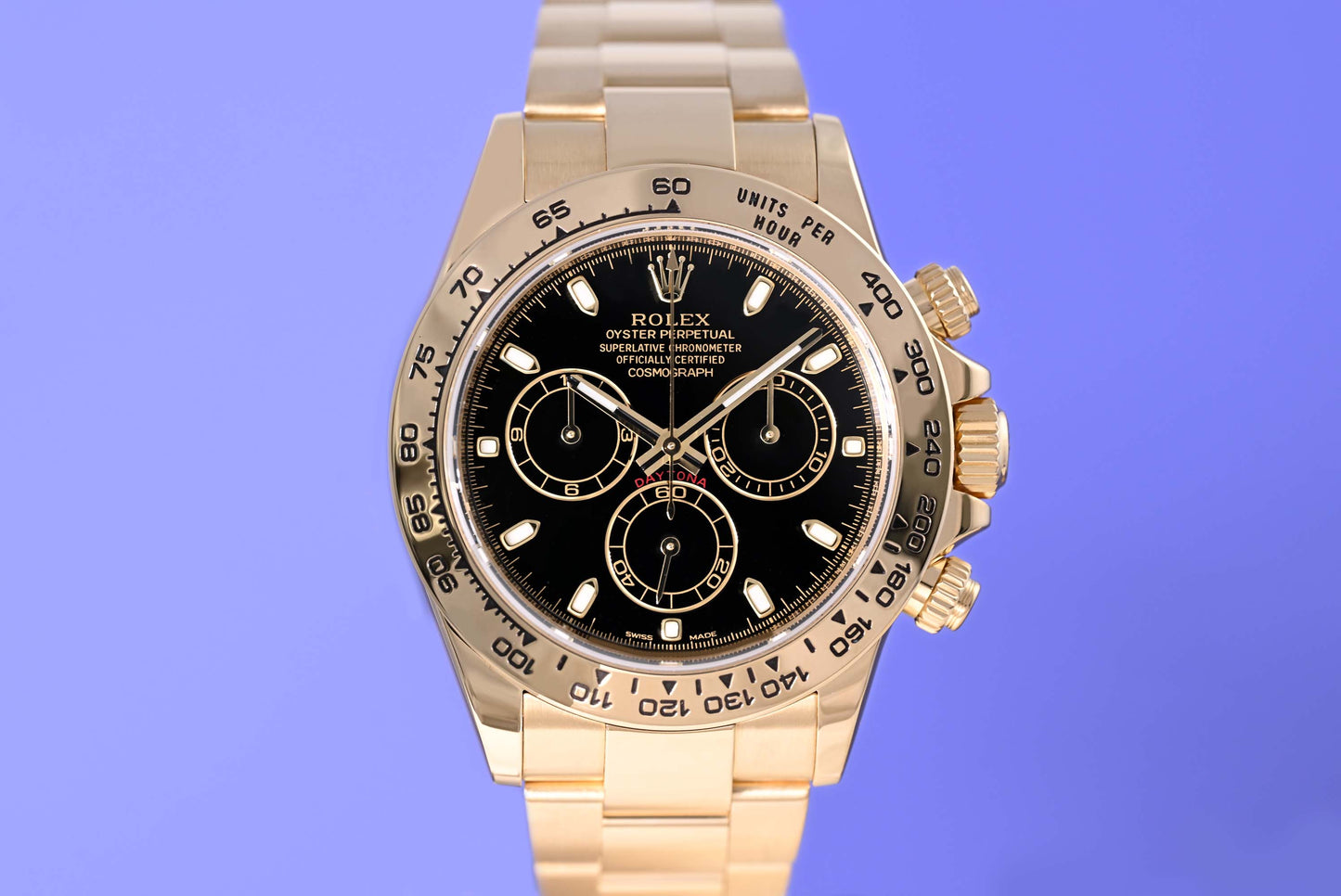 Rolex Daytona Gelbgold 116508 - Full Set - Black Dial