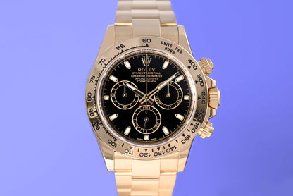 Rolex Daytona Gelbgold 116508 - Full Set - Black Dial