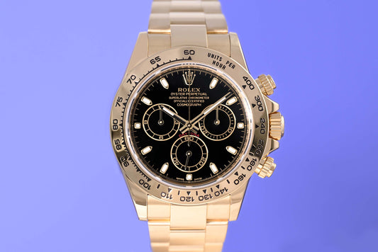 Rolex Daytona Gelbgold 116508 - Full Set - Black Dial