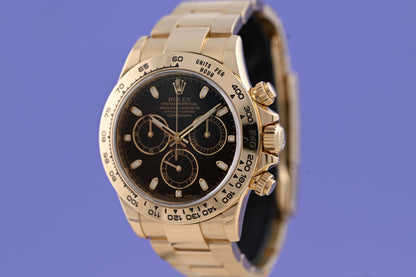 Rolex Daytona Gelbgold 116508 - Full Set - Black Dial