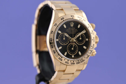 Rolex Daytona Gelbgold 116508 - Full Set - Black Dial