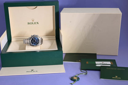 Rolex Daytona Weißgold 116509 - Blue Dial - Full Set