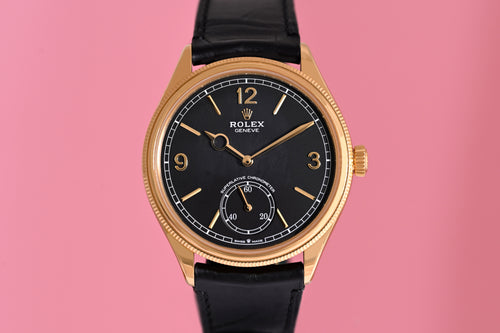 Rolex 1908 - Black Dial - Ref. 52508 - Gelbgold