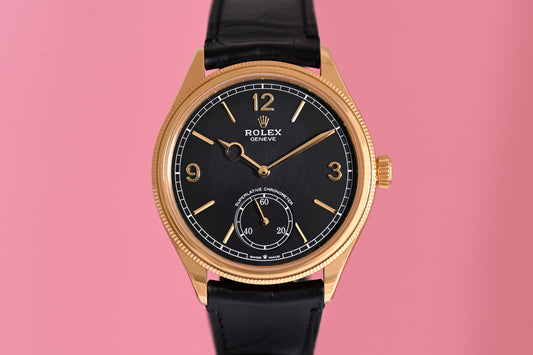 Rolex 1908 - Black Dial - Ref. 52508 - Gelbgold