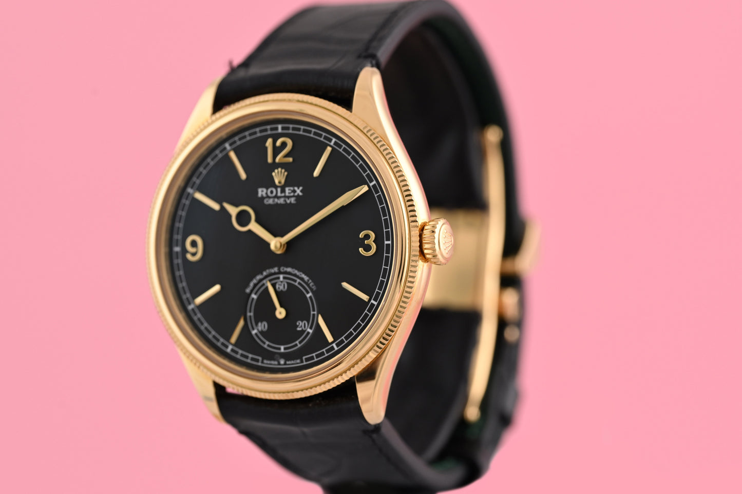 Rolex 1908 - Black Dial - Ref. 52508 - Gelbgold