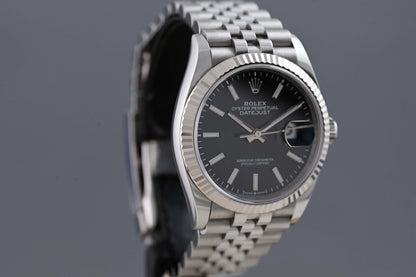 Rolex Datejust 36 - 126234 - Black Dial - Full Set