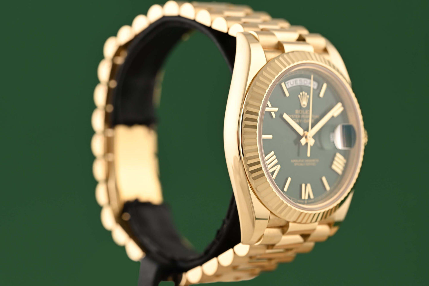 Rolex Day Date 40 Gelbgold 228238 - Full Set - Green Dial