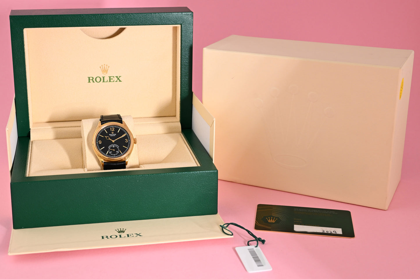 Rolex 1908 - Black Dial - Ref. 52508 - Gelbgold