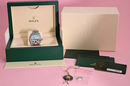 Rolex Oyster Perpetual 41mm 124300 - Full Set - Celebration Dial - NEW