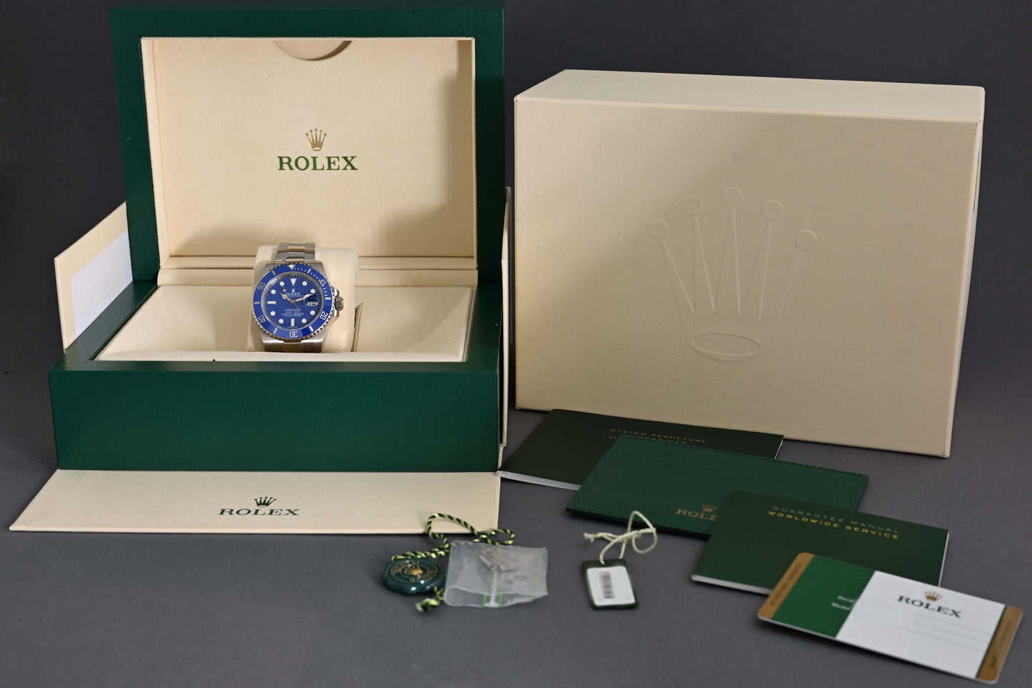 Rolex Submariner 116619LB - Full Set - Smurf - LC100