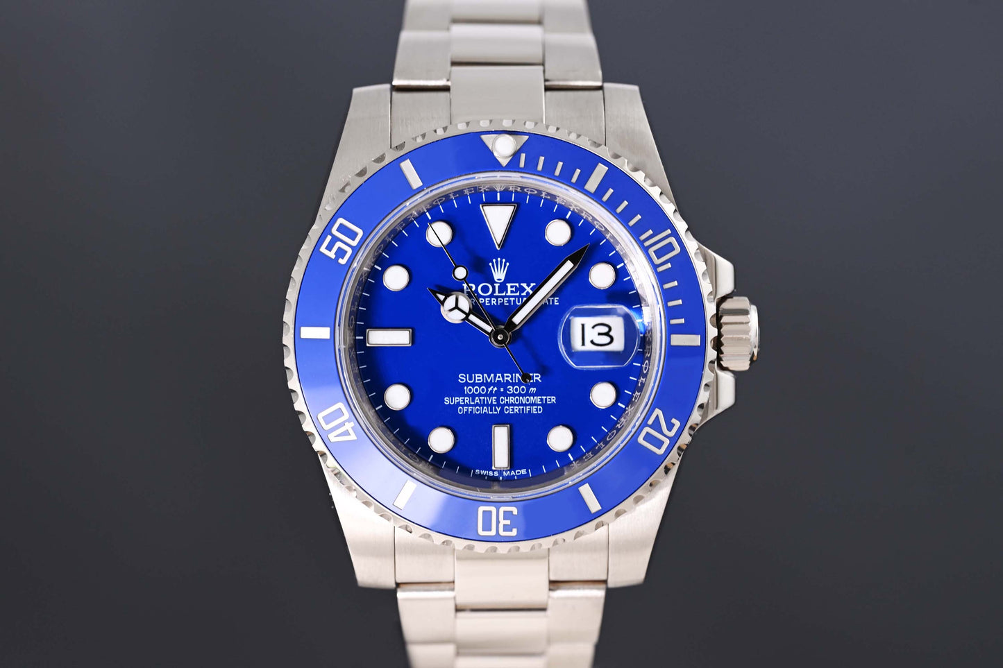 Rolex Submariner 116619LB - Full Set - Smurf - LC100
