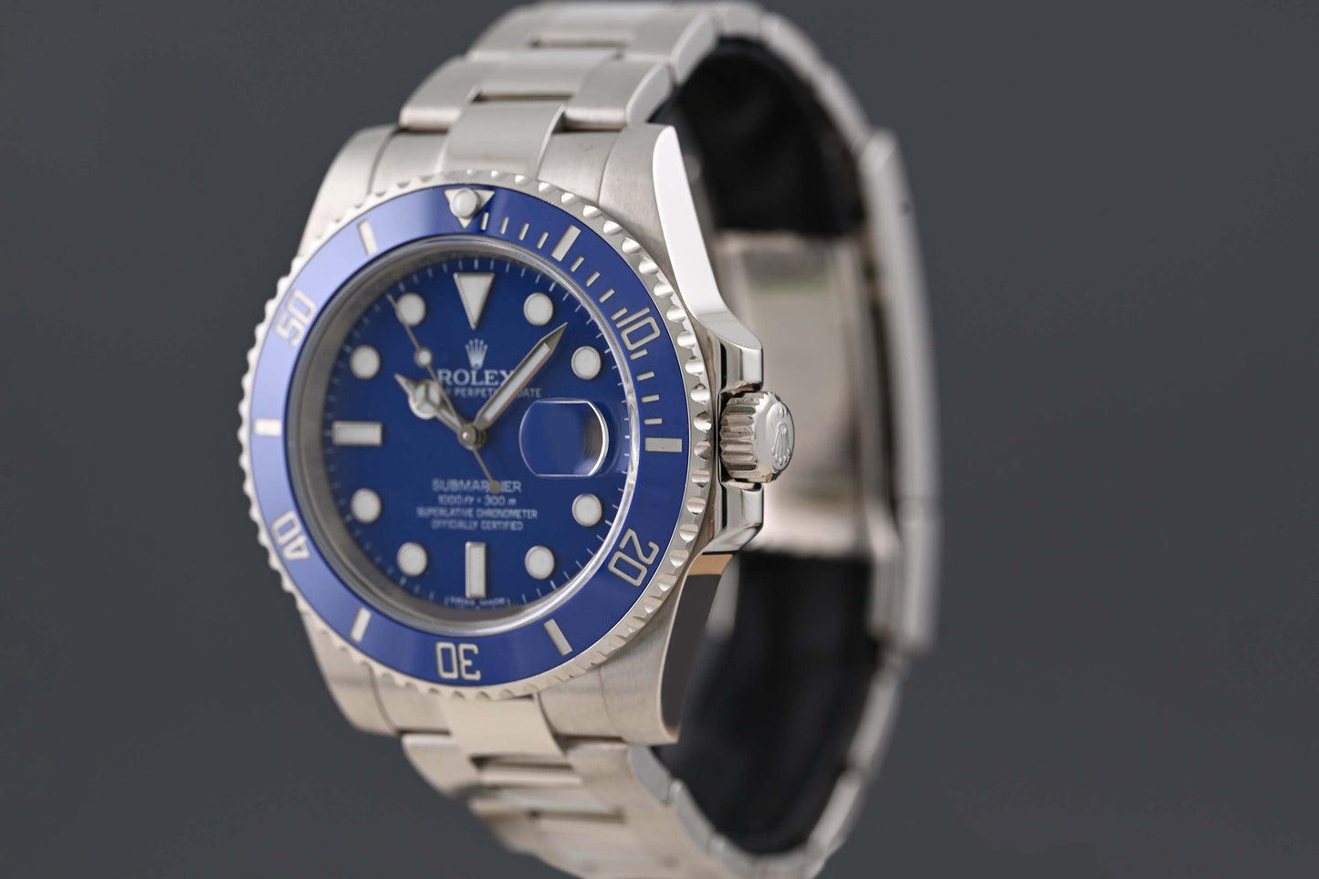 Rolex Submariner 116619LB - Full Set - Smurf - LC100