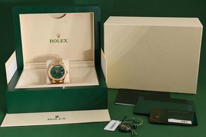 Rolex Day Date 40 Gelbgold 228238 - Full Set - Green Dial