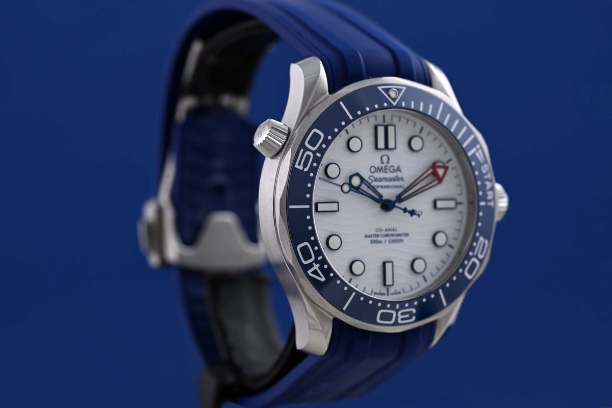 Omega Seamaster Diver 300M America's Cup - Full Set - White Dial
