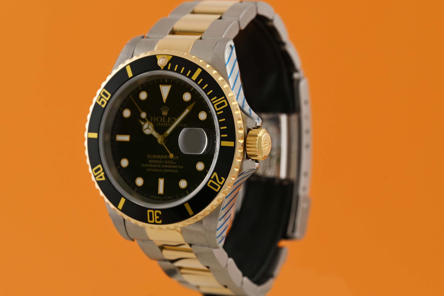 Rolex Submariner 16613LN Stahl/Gold - Black Dial - Rolex Service Card