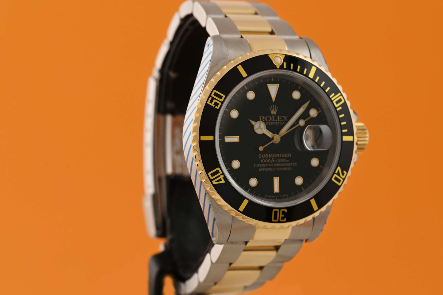 Rolex Submariner 16613LN Stahl/Gold - Black Dial - Rolex Service Card