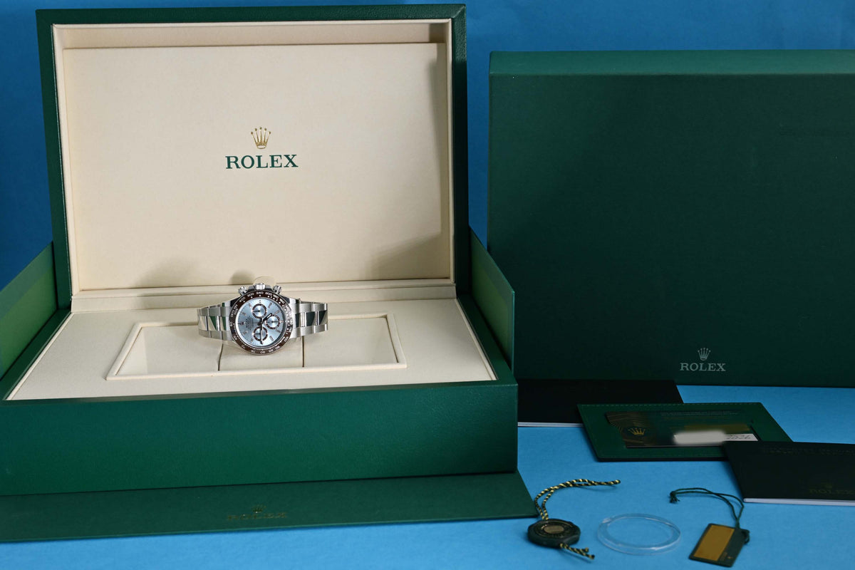 Rolex Daytona Platin 126506 - Ice Blue Baguette Dial - Full Set - NEW 2026