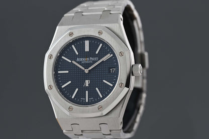 Audemars Piguet Royal Oak Jumbo Extraflach - Blue Dial - 15202ST