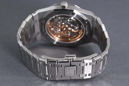 Audemars Piguet Royal Oak Jumbo Extraflach - Blue Dial - 15202ST