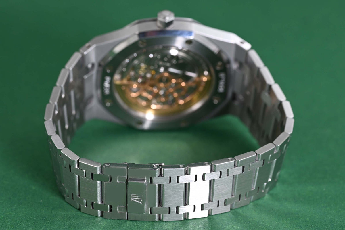 Audemars Piguet Royal Oak Jumbo Extraflach - Blue Dial - 15202ST - Full Set